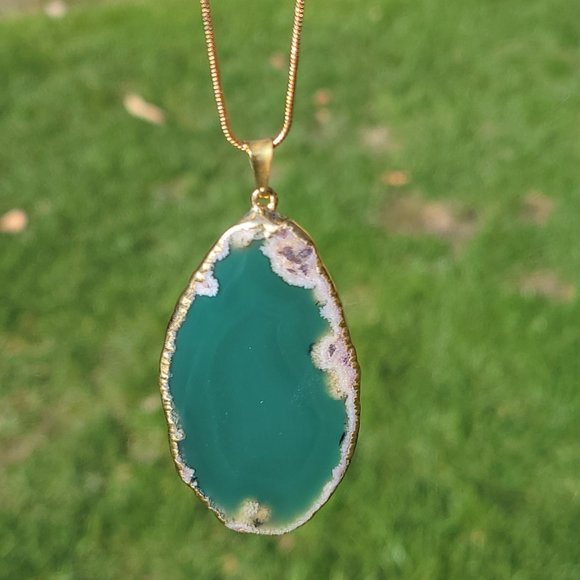 Green Agate Pendant - Picture 4 of 4